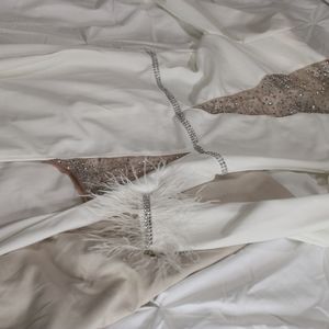 White dress with sequins